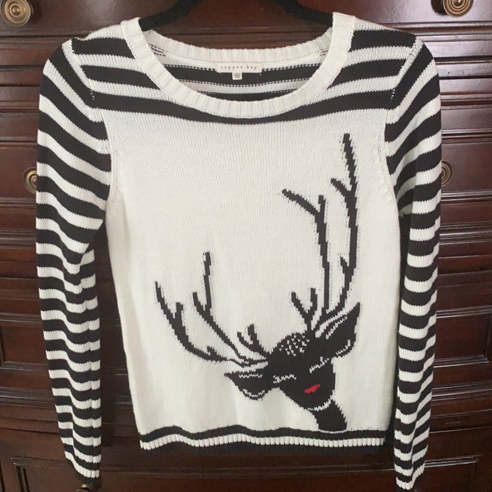 Copper Key Reindeer Sweater Christmas Holiday